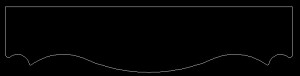 Illustration of the back plate for the ribbon and bow shefl