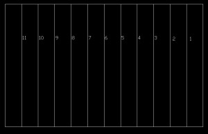 Illustration of back pattern with lines drawn