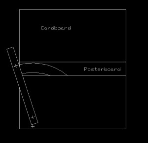 Ribbon with first two arcs drawn