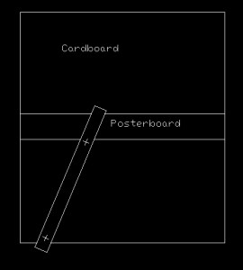 Illustration of compass in first postion