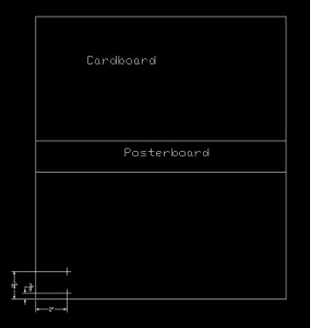 Illustration of the first two arc center points