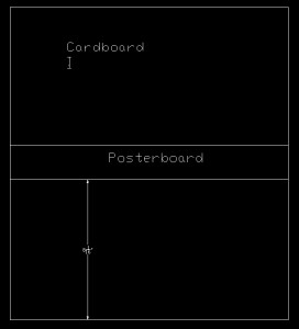 Illustration of posterboard on cardboard