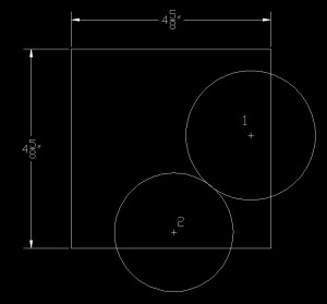 Illustration of the circle drawn at point 2