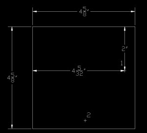 Illustration showing point 1 on the shelf brace