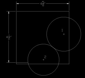 Illustration of the shorter left side of the shelf brace