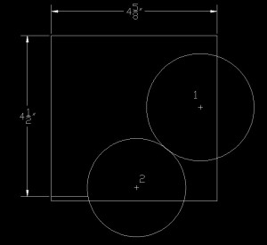 Illustration of the shorter left side of the shelf brace